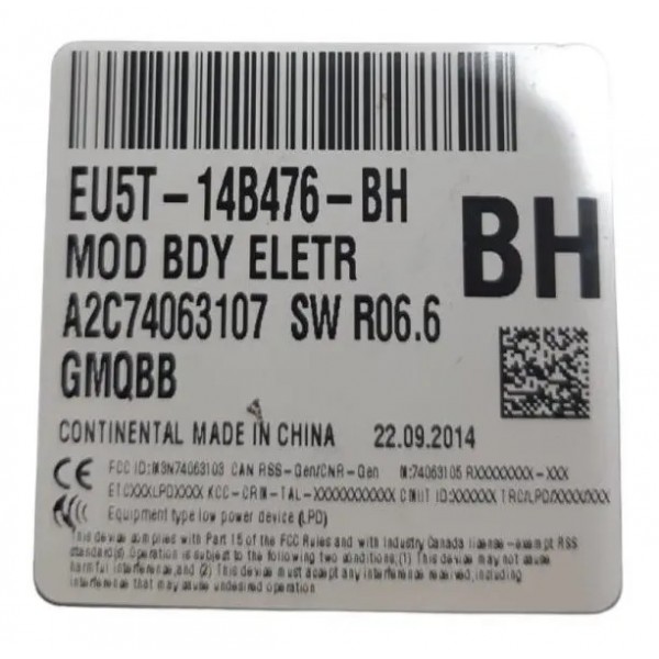 Caixa Fusíveis Módulo Bsi Ford Ka 15 Á 18 Eu5t-14b476-bh