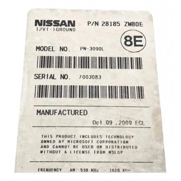 Rádio Original Nissan Tiida/versa/livina 2008 À 2013