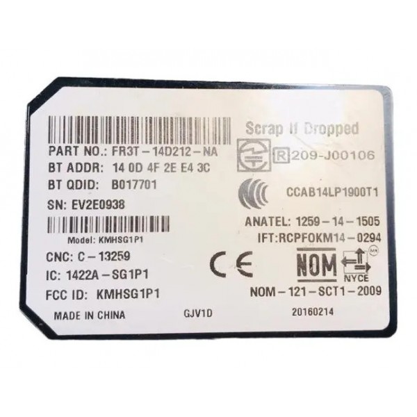 Módulo Bluetooth Ford Ranger / Ecosport / Ka 2015/2018