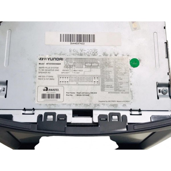 Central Multimídia Hyundai Hb20 2019 Original